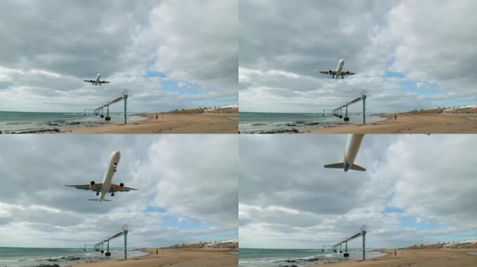 低空飞行的飞机