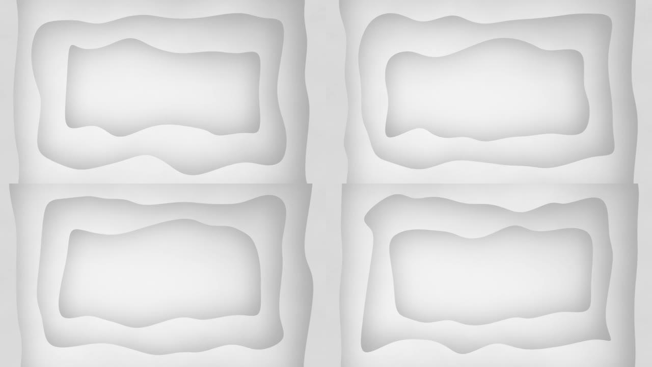 白纸切割图层无缝循环3D渲染动画