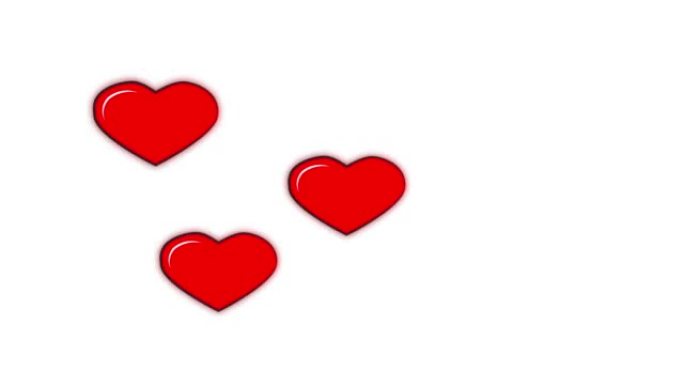 一颗心。心脏符号。爱情和关系。4k视频插图。
