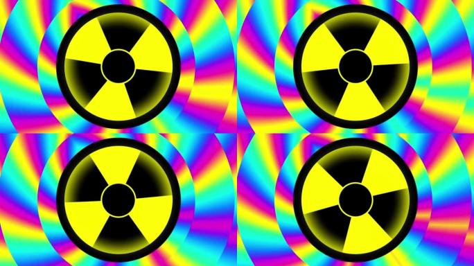 核符号闪烁图标循环