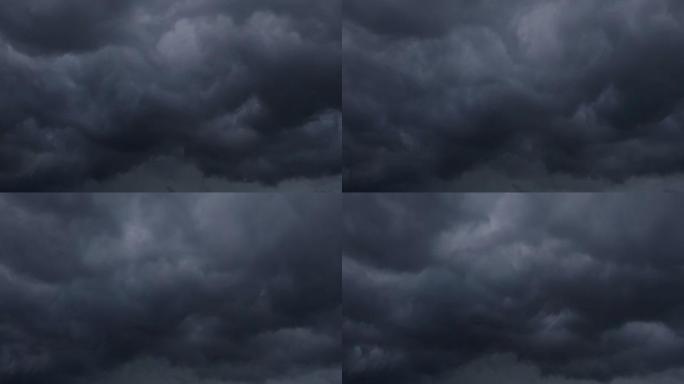 天气预报的黑暗暴雨云动画-循环视频