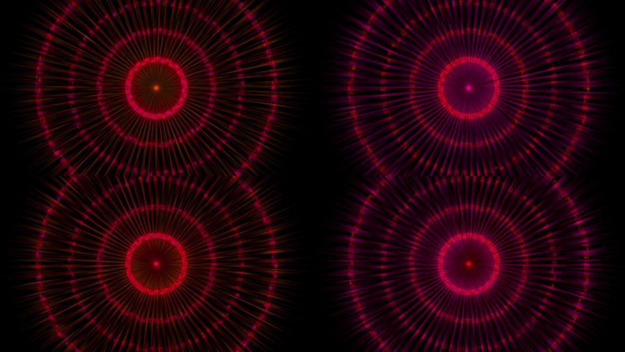 圆环数字Cyber CG粒子运动图形
