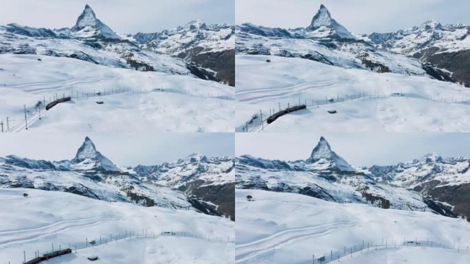 瑞士美女，一条通往采尔马特 (Zermatt) 令人叹为观止的马特宏峰 (Matterhorn) 下