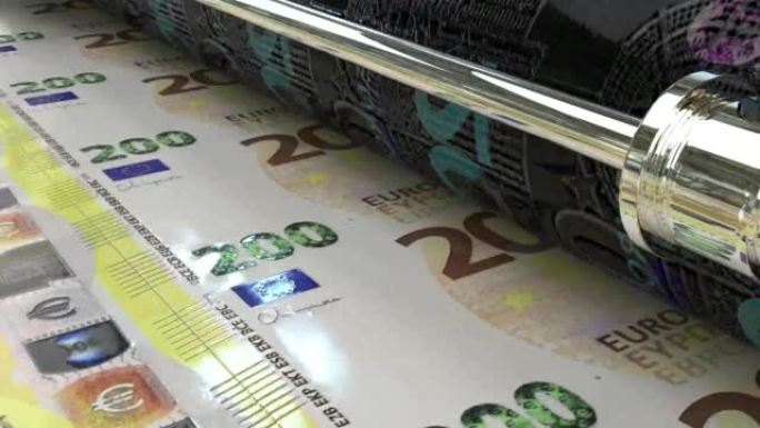 印制200欧元4K钞票