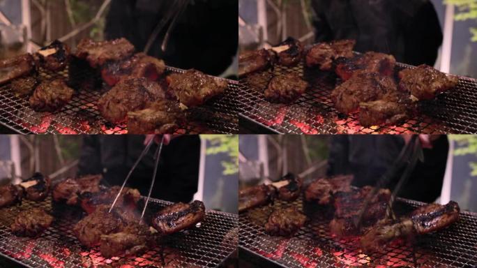 木炭烤的美味肉木炭烤的美味肉