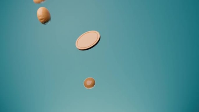 3D硬币膨胀成气球。