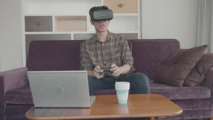Metaverse VR虚拟现实，启动工程师使用虚拟现实玻璃进入数字世界技术
