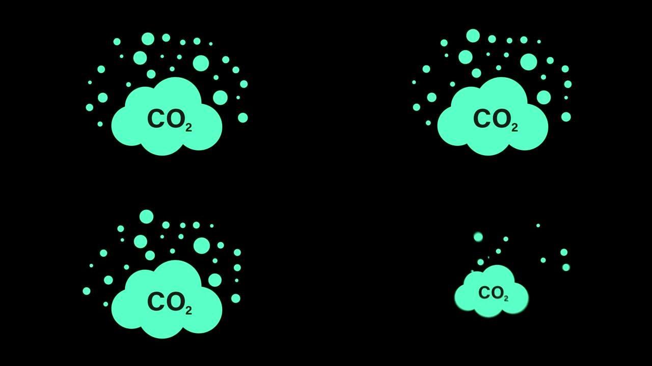 二氧化碳二氧化碳卡通动画。