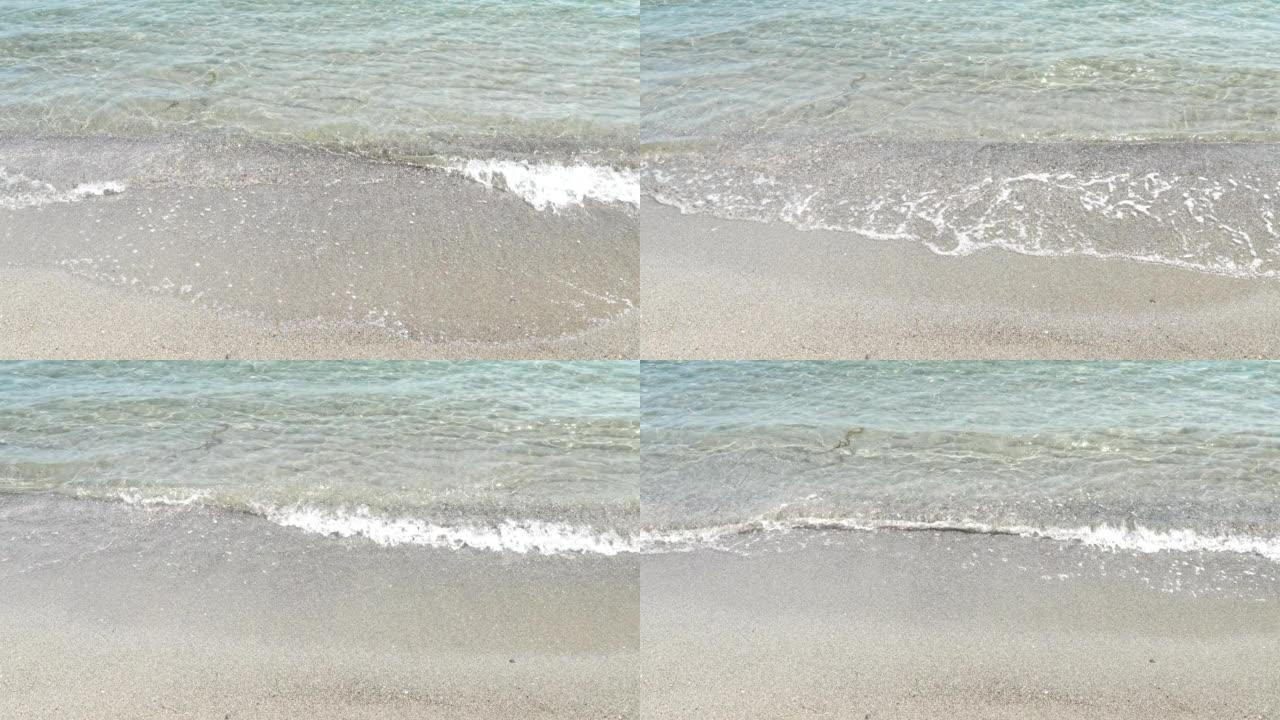 美丽的沙海高透明度 “慢动作”
