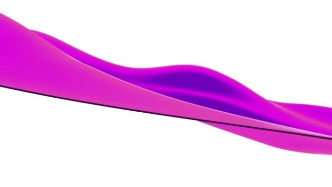 渐变紫色液体波或丝绸纹理豪华布动画。液体表面波。现代优雅的背景。时尚设计。4K