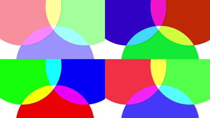 图形.文本插入RGB颜色几何图形-电影3d插图