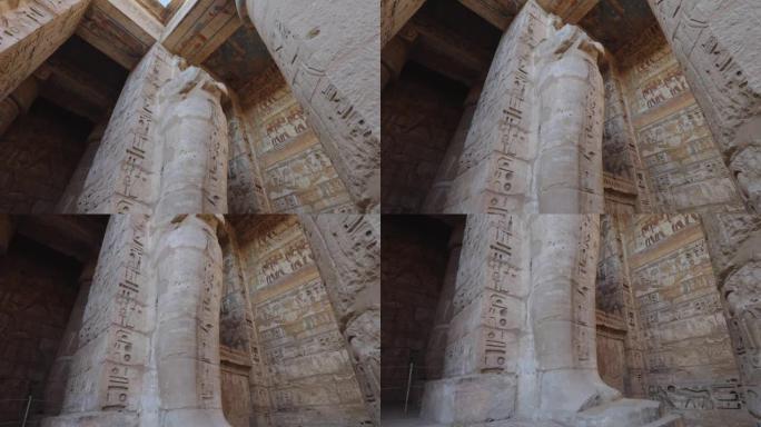 埃及梅迪内·哈布神庙中的雕像