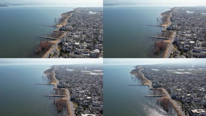 原创大理洱海4K航拍 才村码头 多角度