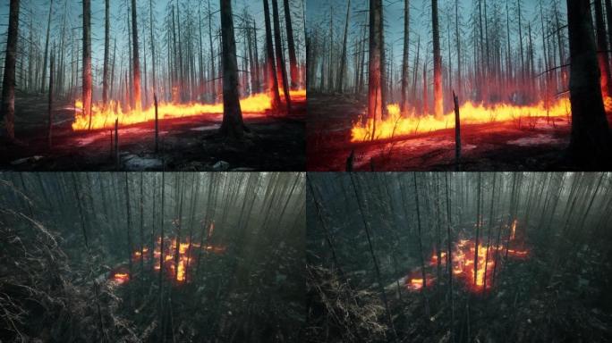 原始森林着火