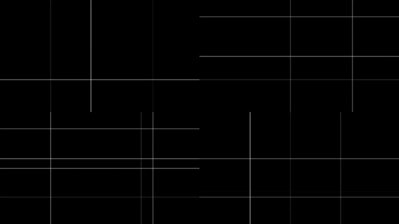 黑白背景，线条和倒影不断变化。无缝循环3d动画