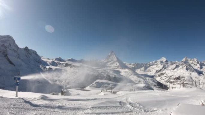 冬天的马特洪峰。瑞士阿尔卑斯山。瑞士。