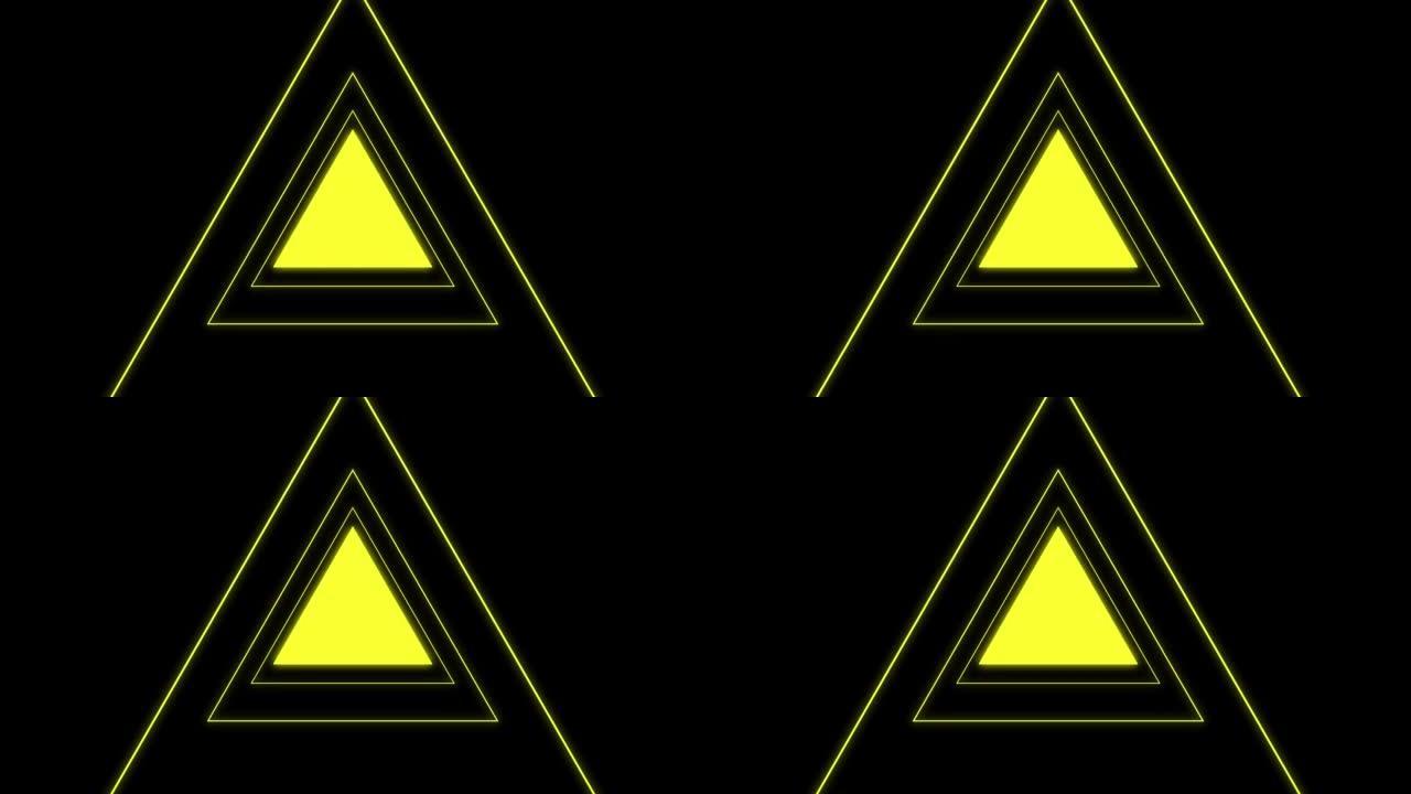 抽象三角形形状动画背景4k