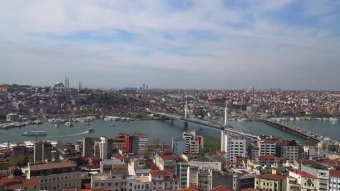 从加拉塔可以看到伊斯坦布尔的美景。土耳其。城市的欧洲部分。