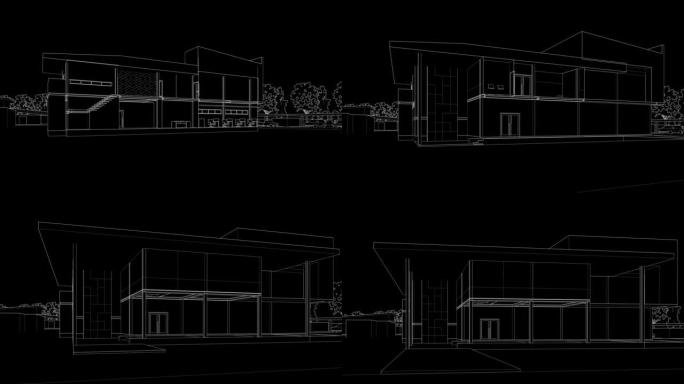 建筑图纸的三维动画