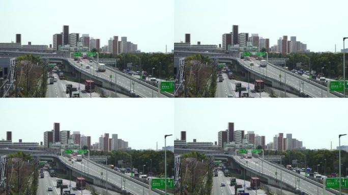 城市公路枢纽。东京有交通的高速公路。