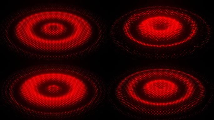 扬声器低音红色均衡器循环背景动画