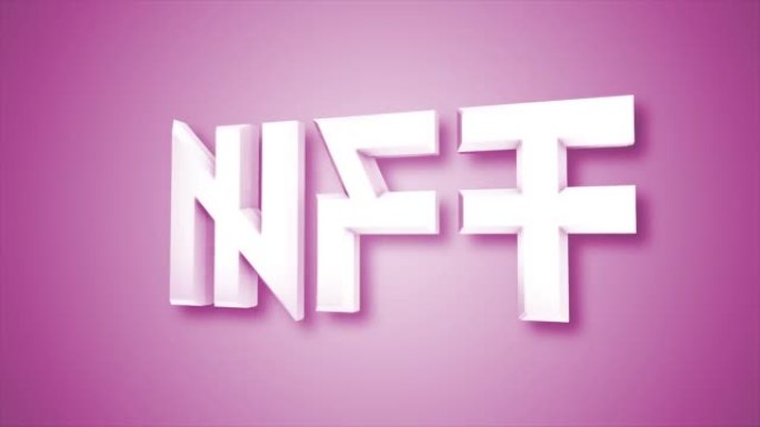 NFT，非可替代令牌，数字艺术，比特币区块链加密货币概念，未来创新背景动画，采矿，Eterium，A