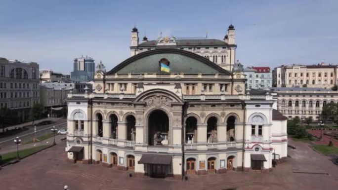 乌克兰: 乌克兰国家歌剧院。鸟瞰图