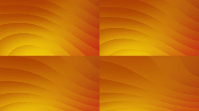 4k抽象条纹黄色橙色渐变移动背景