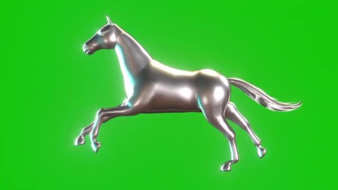 绿屏上奔跑的银马
