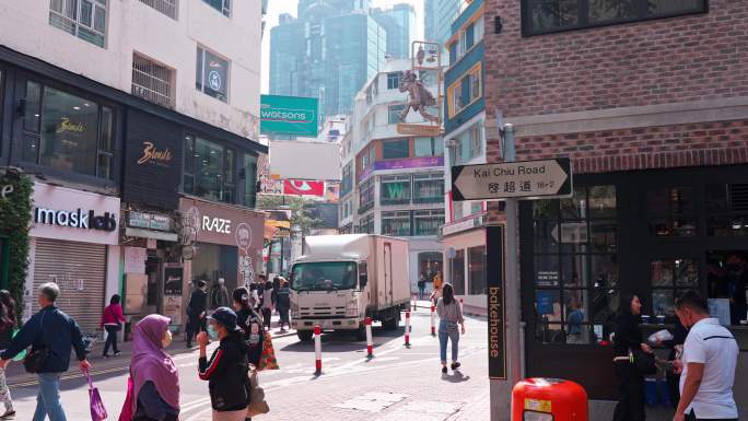 4K正版-香港铜锣湾城市生活街景02