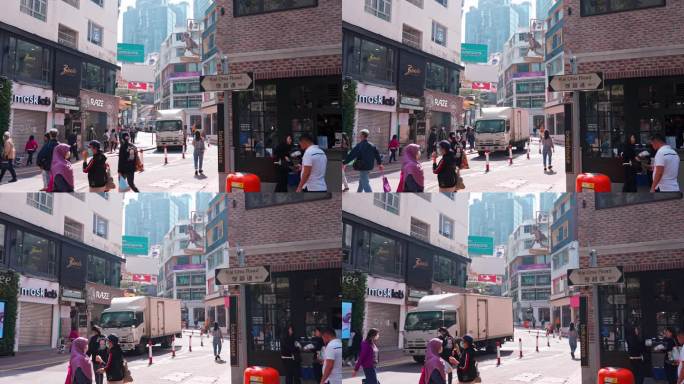 4K正版-香港铜锣湾城市生活街景02
