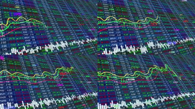 金融市场数据变化曲线趋势背景