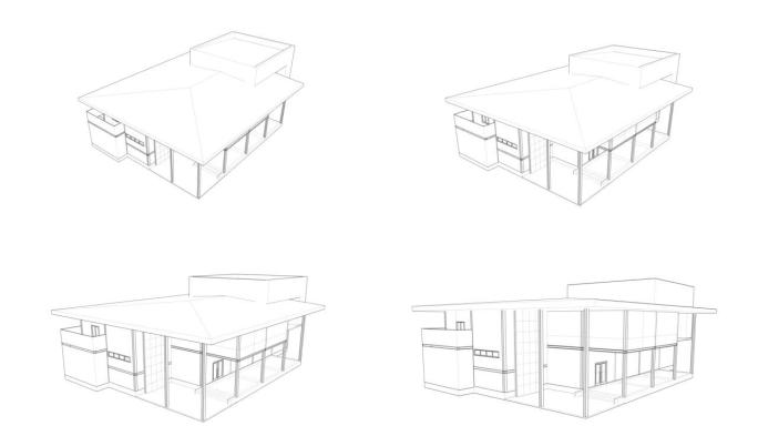 建筑图纸的三维动画