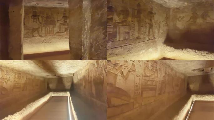 阿布辛贝尔 (Abu Simbel)，努比亚的一块岩石，两座古埃及神庙，拉美西斯二世时代