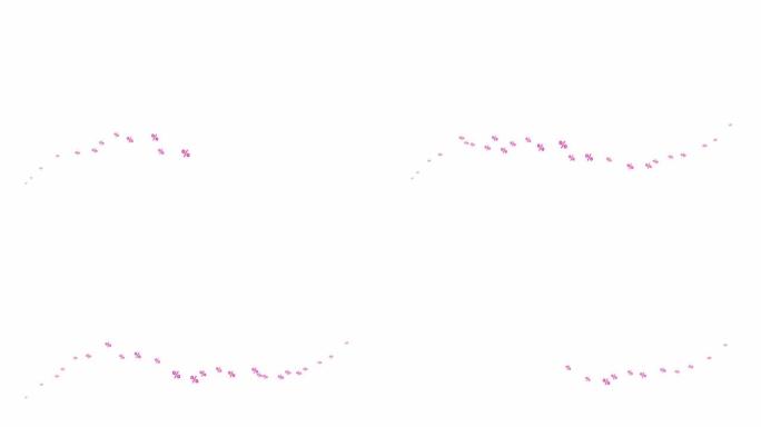 动画粉色百分比从左到右飞行。飞行百分比。销售、折扣、促销的概念。矢量插图孤立在白色背景上。