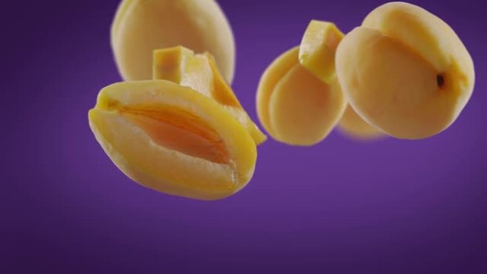 紫罗兰色背景下的飞杏杏片