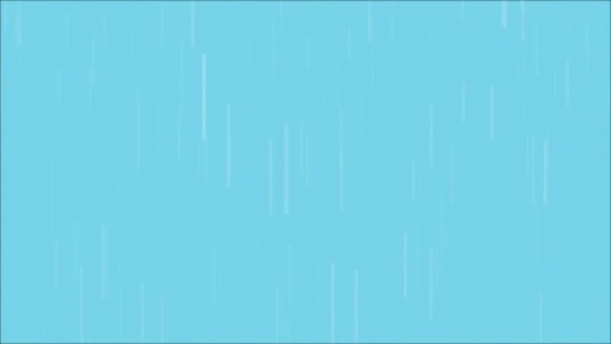 浅蓝色背景上垂直落下的小雨 (无缝循环)