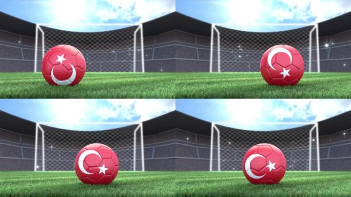 土耳其足球，用相机闪光灯滚入体育场。