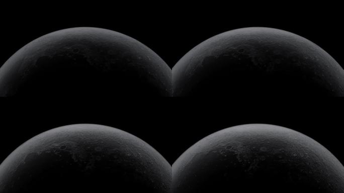 电影般的观察月相的演变。月光的过渡。高质量的月球表面科学背景。地球的一颗天然卫星。