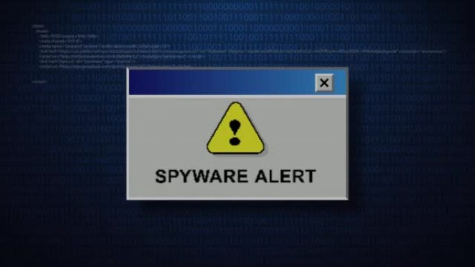 间谍软件警报标志故障动画