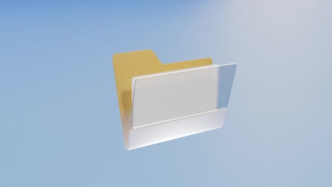 带有文件存档的文件夹的动画。