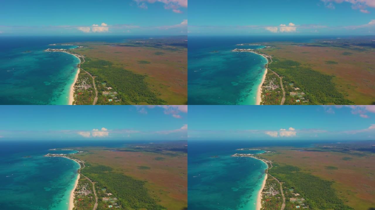 距离牙买加西海岸400米的高空。尼哥。