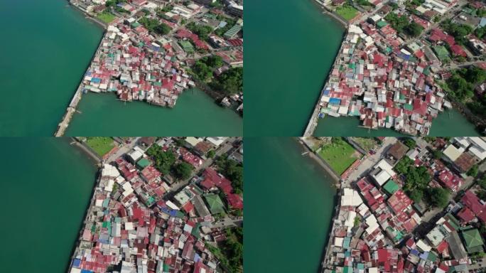 城市适当区域，包括市政厅附近的非正式定居点Iloilo菲律宾西部米沙ya航空射击