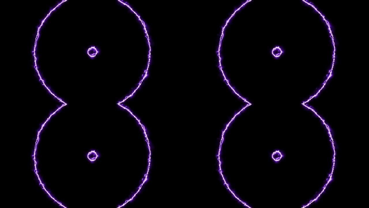 紫色zap光圈能量叠加效果循环