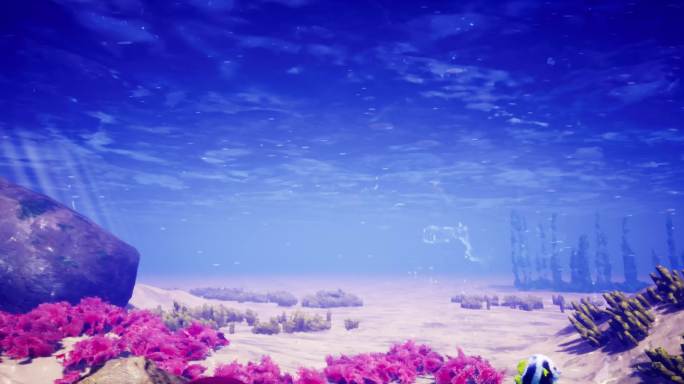 8K蓝色海底世界背景