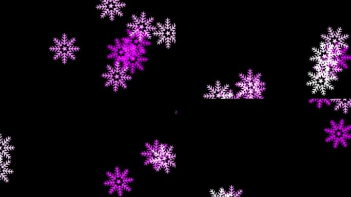 雪晶冬季粒子动画运动图形
