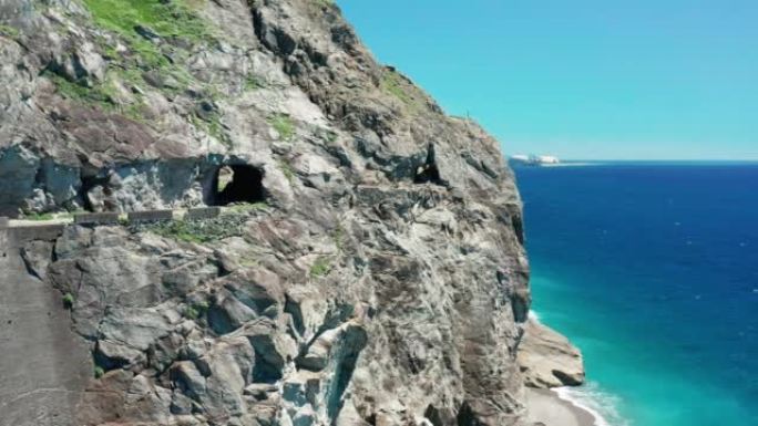 台湾花莲老宿花公路隧道鸟瞰图