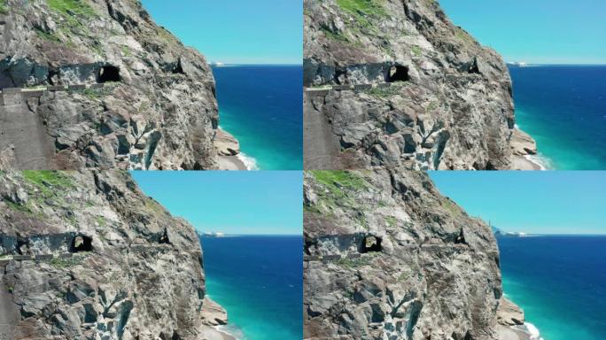 台湾花莲老宿花公路隧道鸟瞰图