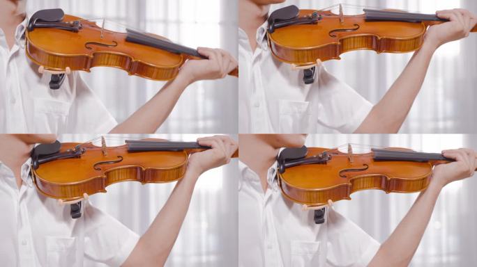 小提琴演奏特写