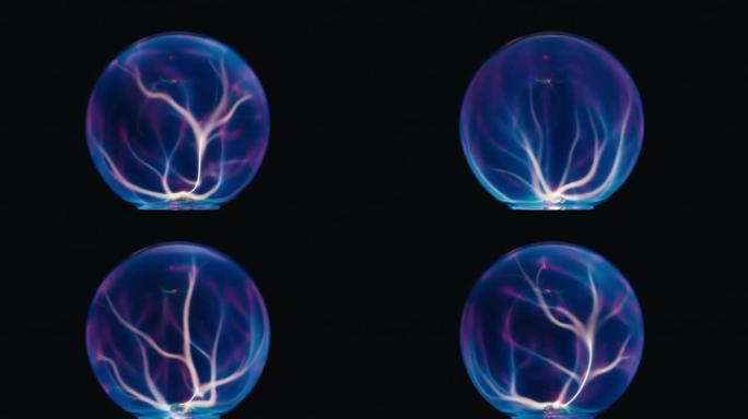 夜间的电等离子球